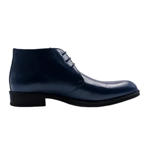 Ashton: Demi Bottes Homme- Cuir Bleu