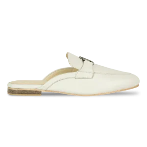 Aurora: Mules Femme - Cuir Écru
