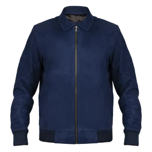 Belmont: Jacket Homme - Daim Bleu