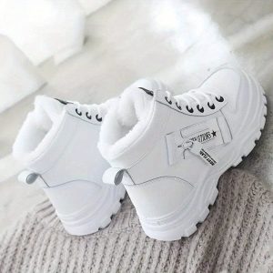 Bottes Blanches Femme Fourrées Hiver - Neige Couture
