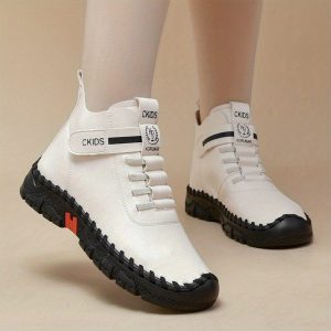 Bottines Beige Femme Plates Confortables  - Caramel Latte