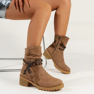 Bottines Camel Femme Chic  - Wide Desert