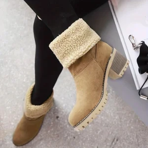 Bottines Camel Femme Fourrées Elégantes  - Camel Essence