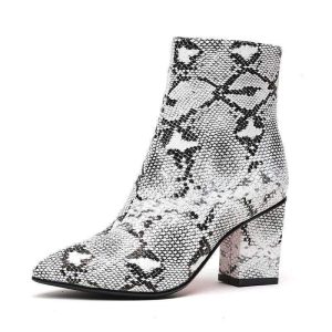 Bottines Serpent Grise Hiver