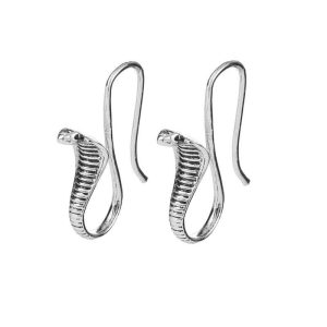 Boucles d'Oreilles Serpent Cobra Argent