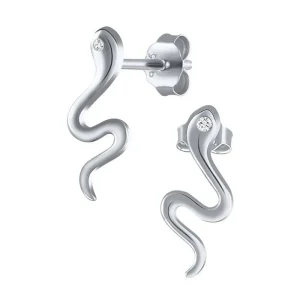 Boucles d'Oreilles Serpent Argent
