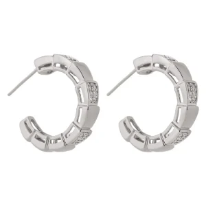 Boucles d'Oreilles Serpent Argent Écailles