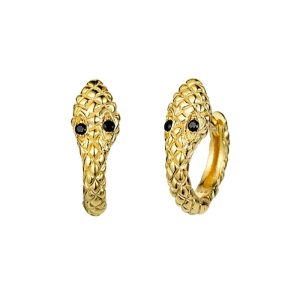 Boucles d'Oreilles Serpent Plaqué Or