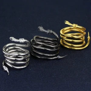 Bracelet Manchette Serpent enroulé