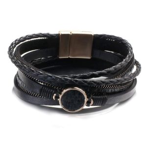 Bracelet Peau de Serpent Cuir (3 Couleurs)