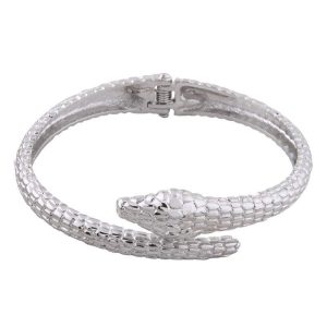 Bracelet Serpent Argenté Acier Inoxydable