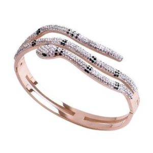 Bracelet Serpent Femme Diamant Or Rose