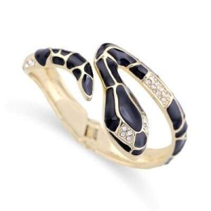 Bracelet Serpent Femme Chic Noir
