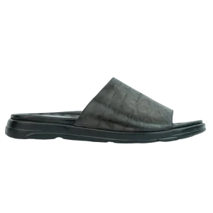 Bristol: Sandales Homme - Cuir Noir Patiné