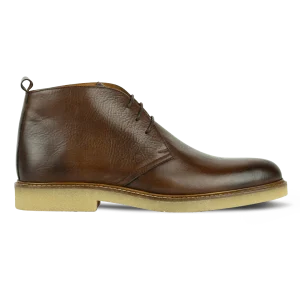 Charlton: Demi Bottes Homme - crêpe Marron