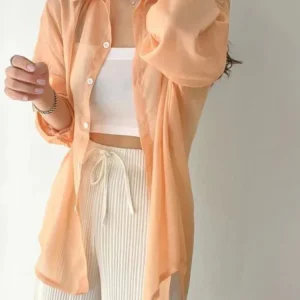Chemise mousseline transparente
