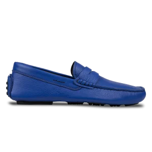 Gary: Mocassin Homme - Cuir Bleu