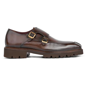 Henry: Chaussures à boucles - Cuir Marron
