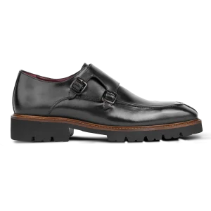 Henry: Chaussures à boucles - Cuir Noir