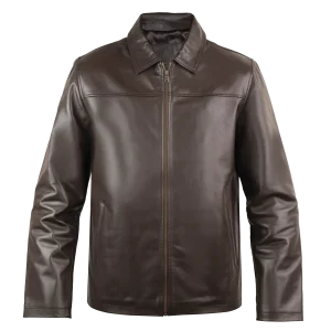 Heritage: Jacket Homme - Cuir Marron Chocolat