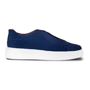 Johnson: Sneakers Homme - Daim Bleu