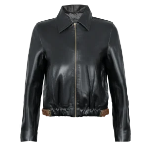 Kylie: Jacket Femme - Cuir Noir