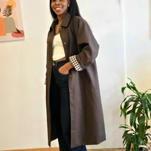 Trench long chocolat