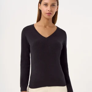 Pull col V 100% cachemire