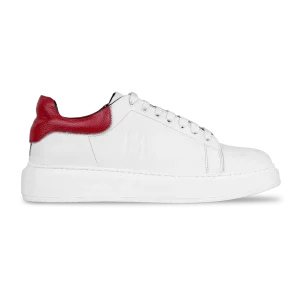 Palmer: Sneakers Homme - Cuir Blanc R'