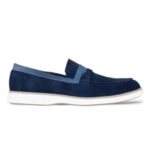 Phelps: Mocassin Homme - Daim Bleu