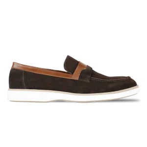 Phelps: Mocassin Homme - Daim Marron