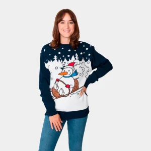 Pull de Noël Bonhomme de Neige en Traîneau