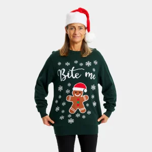 Pull de Noël pour Couple Bonhomme de Pain d'épices Coton Bio