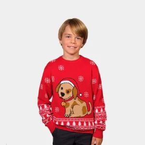Pull de Noël pour Enfants avec Petit Chien