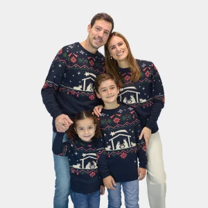 Pull de Noël pour Famille "Nativity"