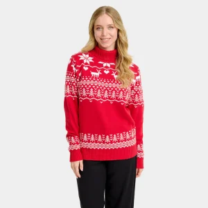 Pull de Noël pour Femme à Col Roulé "Greenlandish" en Coton Bio