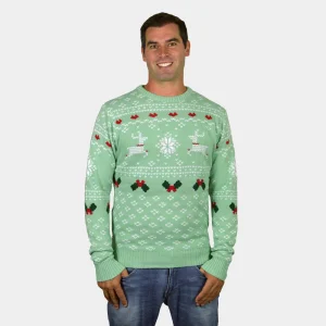 Pull de Noël pour Homme Vert Sweet Christmas