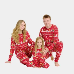 Pyjama de Noël pour Famille Rouge Biscuits De Noël