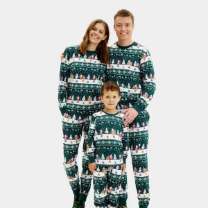 Pyjama de Noël pour Famille Vert Joyeux Noël
