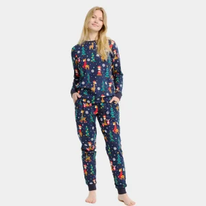 Pyjama de Noël Unisexe pour Adultes avec Girafes