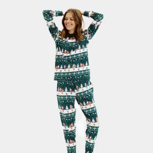 Pyjama de Noël Unisexe pour Adultes Vert Joyeux Noël