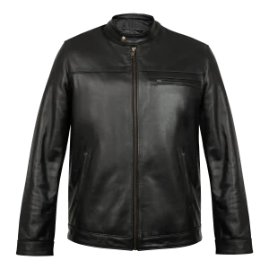 Racer: Jacket Hommes - Cuir Noir