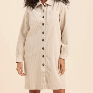 Robe chemise en velours