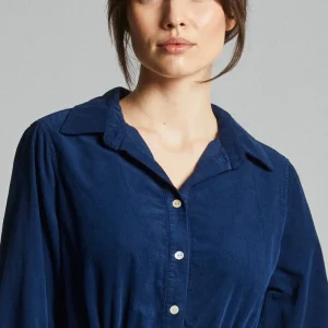 Robe chemisier courte en velours ROUF
