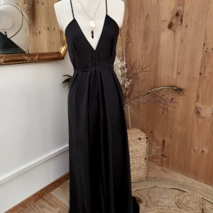 Robe longue noire Amalia