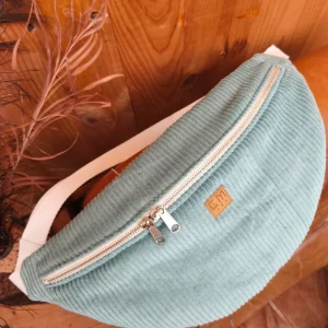 Sac banane velours Eddy personnalisable - Bouclerie argentée