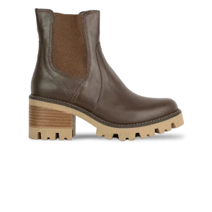 Sienna: Bottines à talons Femme - Cuir Marron
