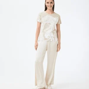 T-shirt Kylie en coton beige