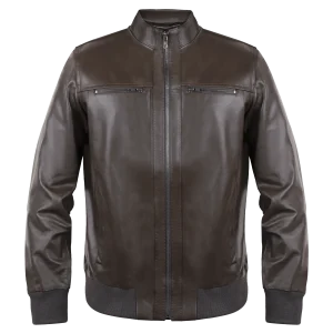 Vanguard: Jacket Hommes - Cuir Marron
